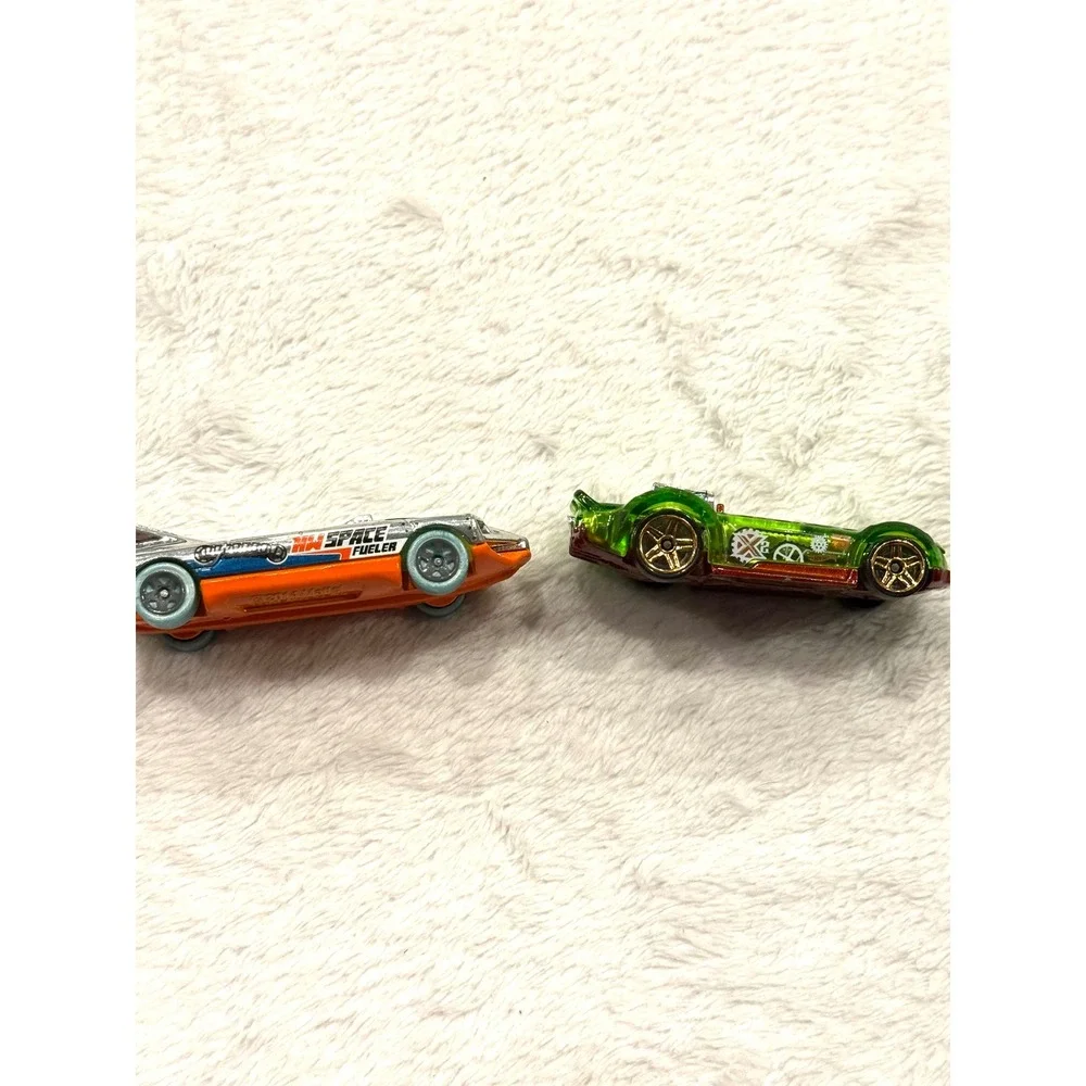 Hot‎ Wheels HW Space Fueler Chrome & Monteracer Translucent Green Diecast Lot